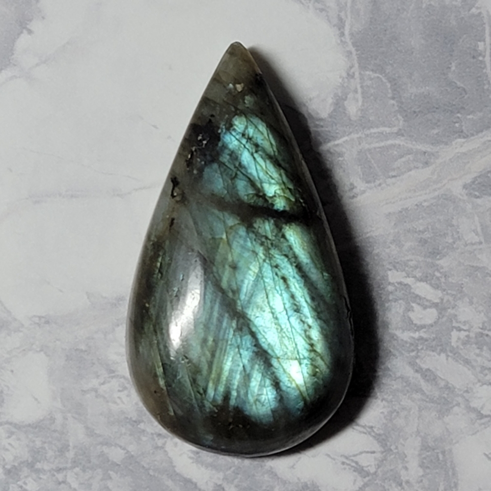 Send Me Offers! Large Teardrop Cabochon Labradorite Stone for Jewelry Making